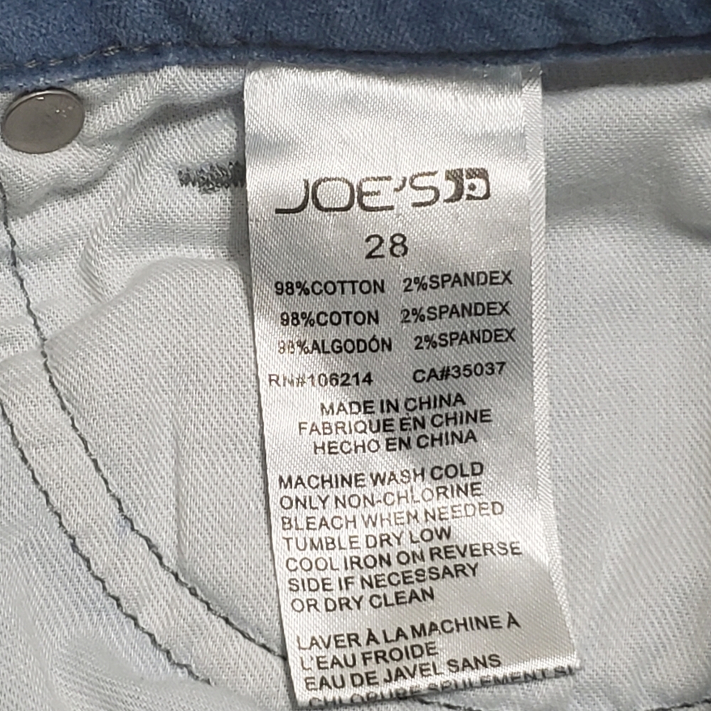 Joe's Jeans Charlie‎ Velvet High Rise Skinny Jeans Blue Sz 28 - Picture 13 of 13